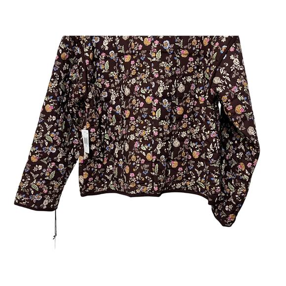 BAGATELLE COLLECTION WOMENS SIZE XLARGE FLORAL COTTON QUILTED JACKET BROWN NEW - Picture 11 of 15